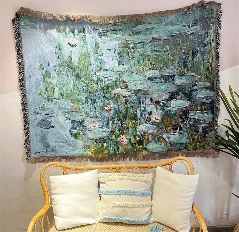 Manta Decorativa Estampa Arte Vintage para Sofá, 130x160cm