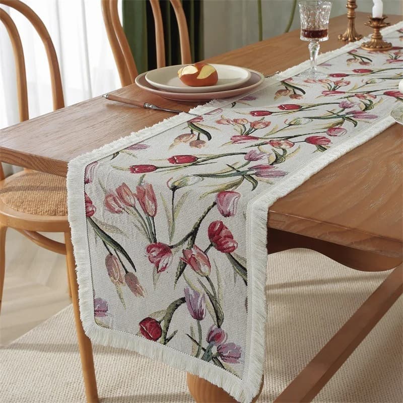 Caminho de Mesa Floral para Decoração de Mesa, Cama e Aparador