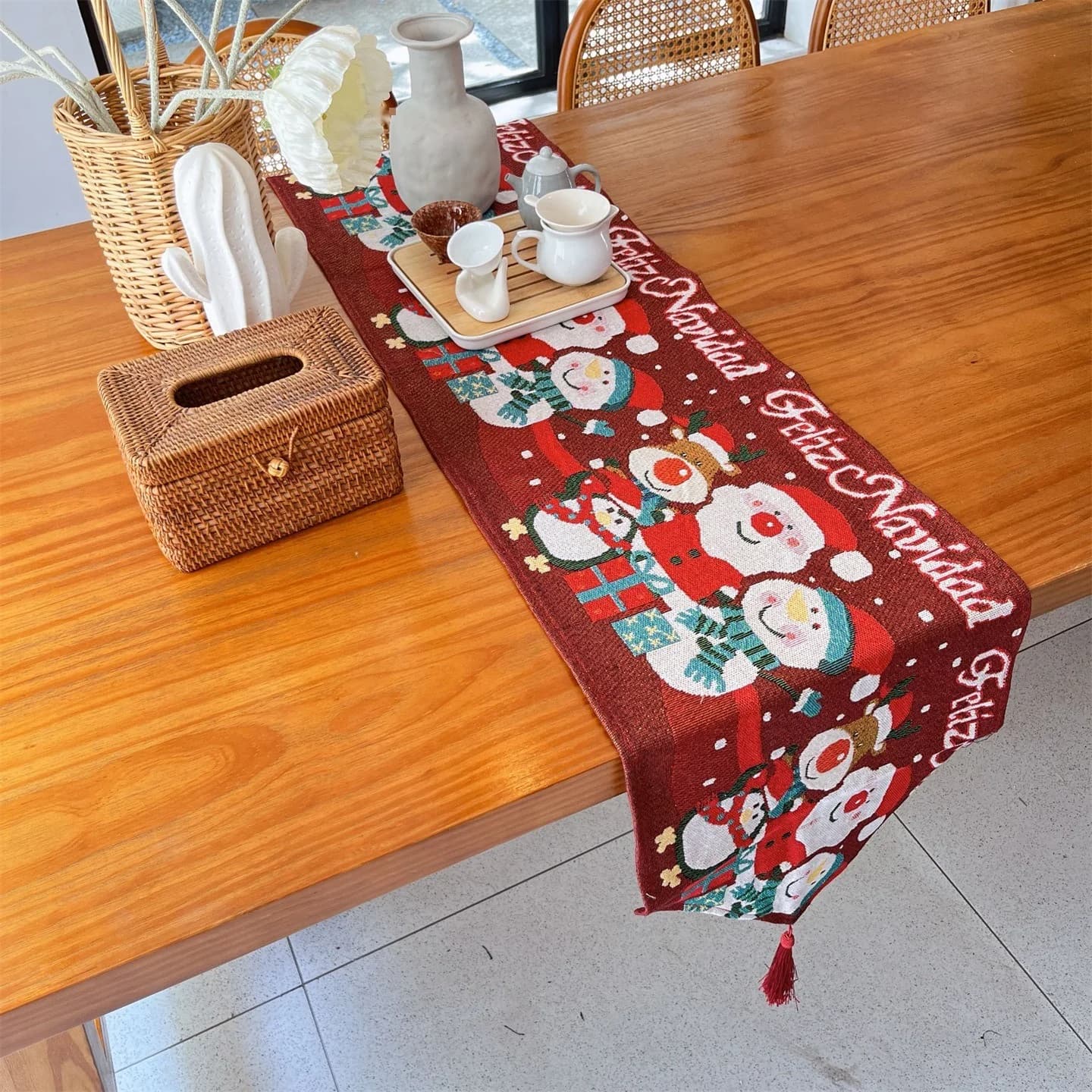 Caminho de Mesa de Natal para Decoração Festiva