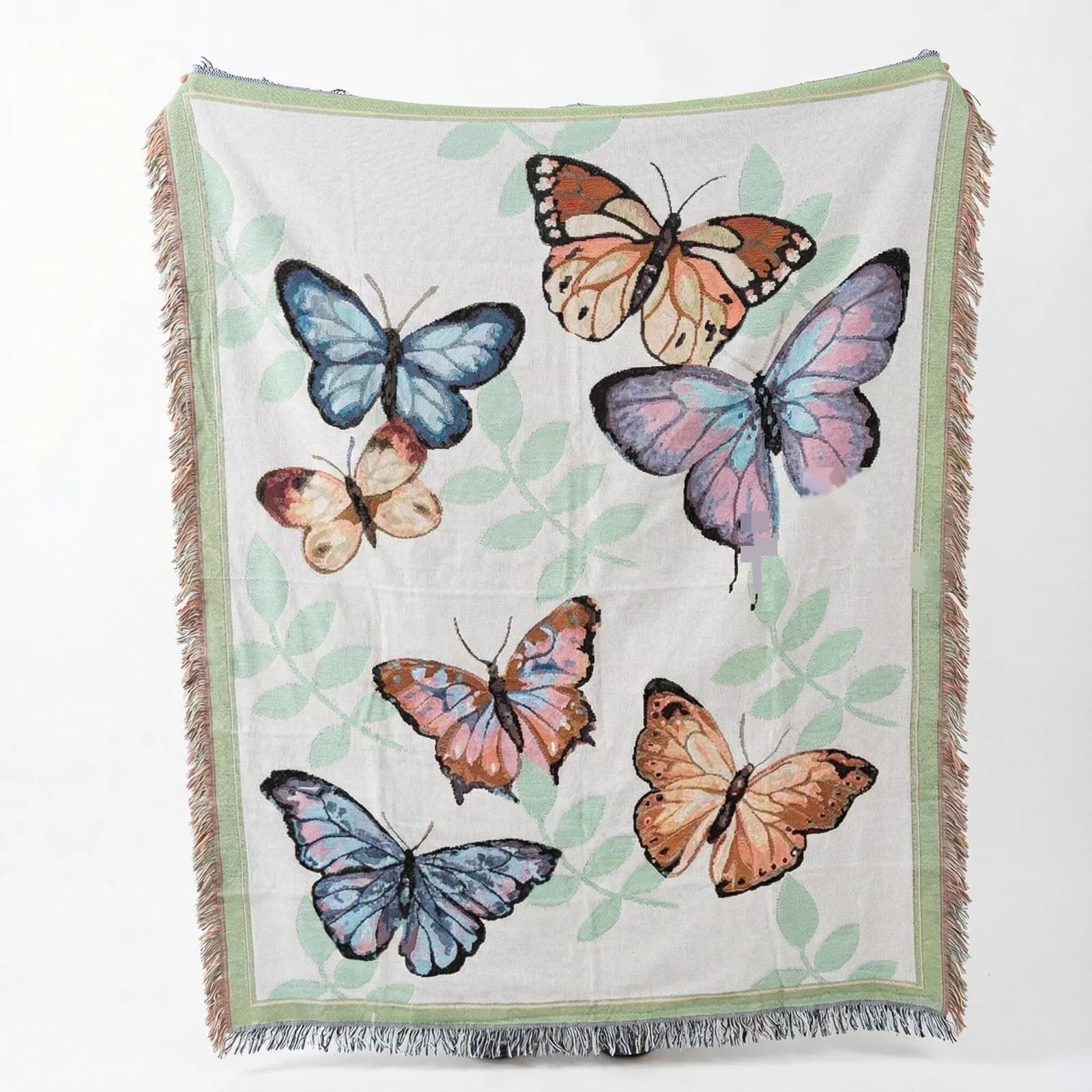 Manta Decorativa com Franjas para Sofá e Cama, 130x160cm