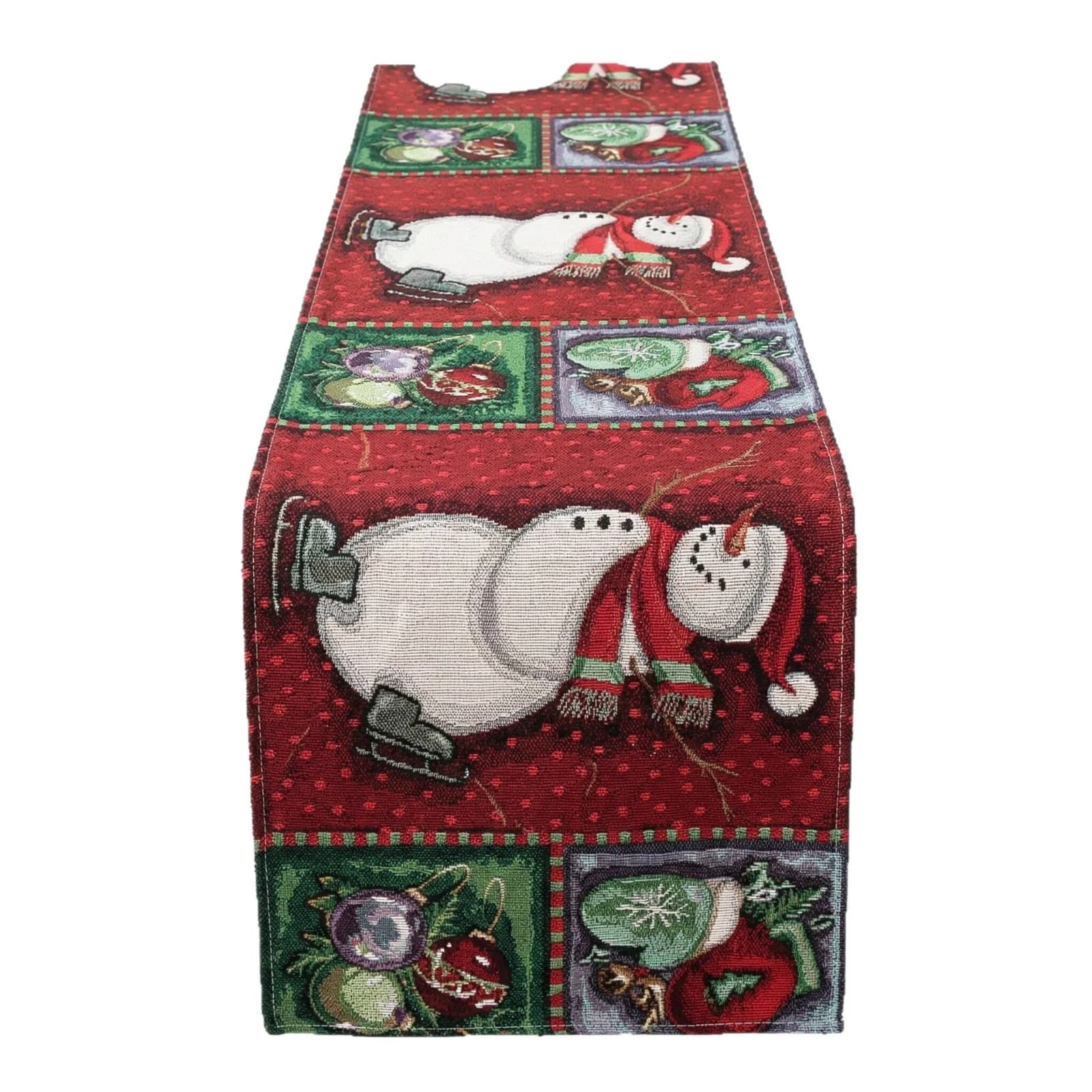 Caminho de Mesa de Natal em Mistura de Algodão e Linho para Decoração Festiva de Jantar